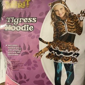 Girls M 8-10 Tigress Halloween Costume worn 1 time